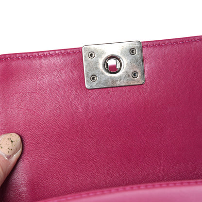 Chanel Velvet Quilted Mini Boy Flap Pink 13 of 13