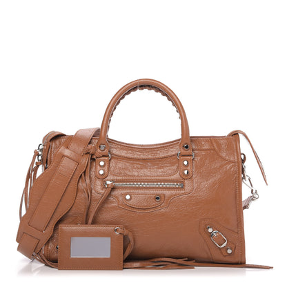Balenciaga Agneau Classic Silver Hardware S City Camel 1 of 9