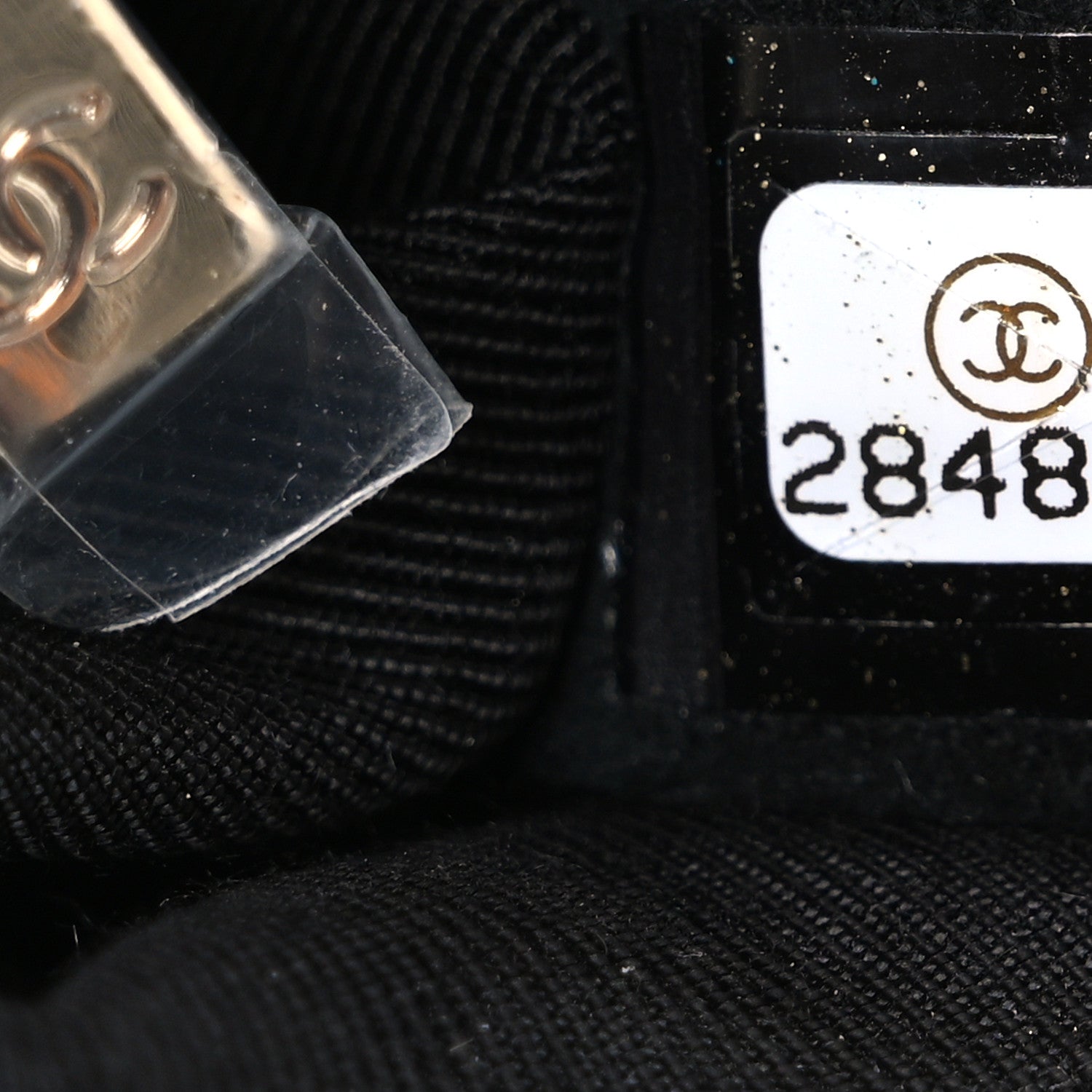 Chanel Cashmere Knit Coco Neige Flap Black White 7 of 10