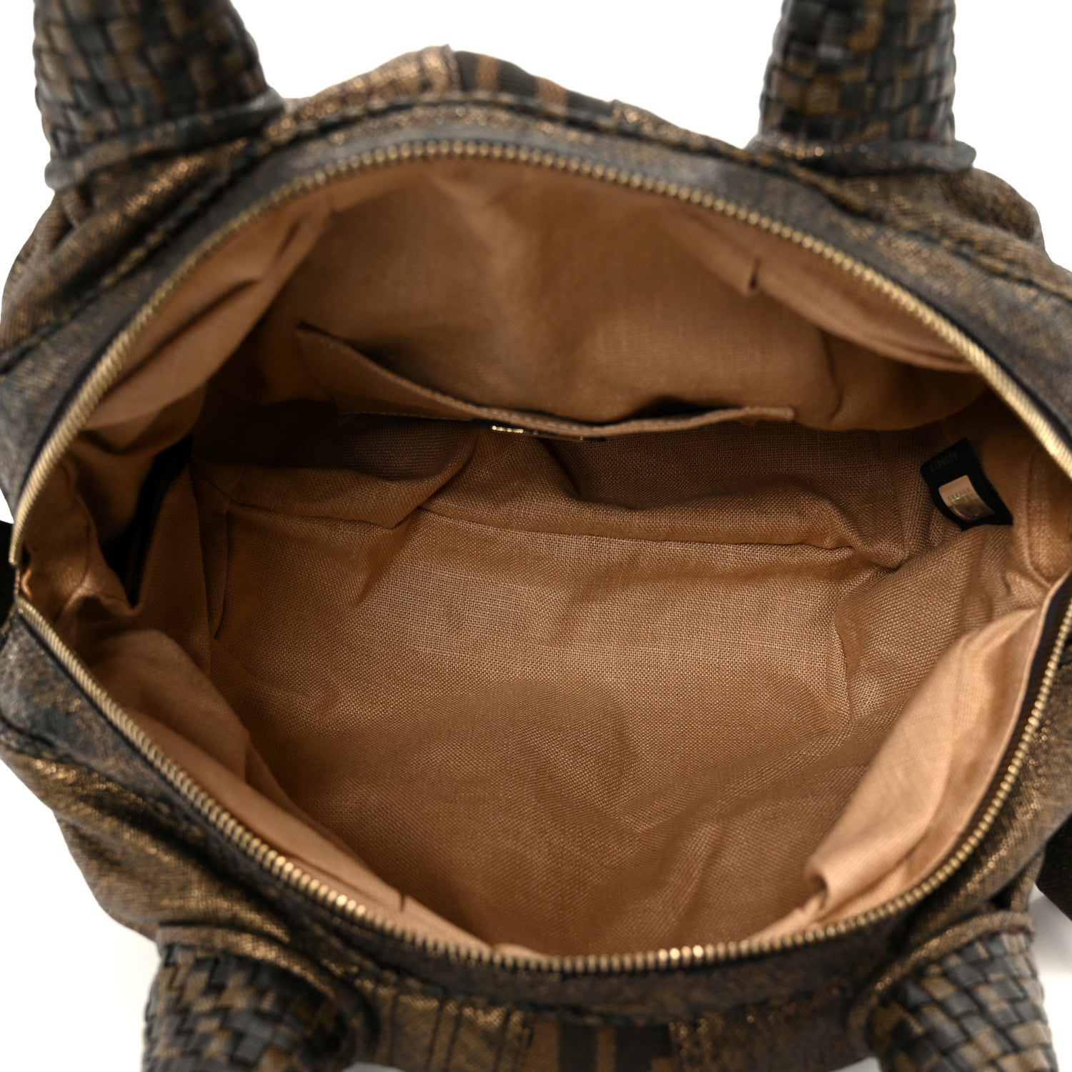 Fendi Zucca Nappa Nuvolata Vitello Tortuga Spy Bowler Tobacco Moro 5 of 12