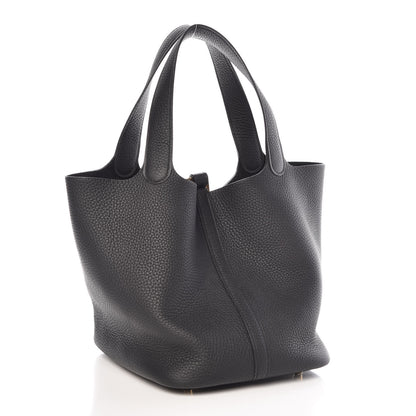 Hermes Taurillon Clemence Picotin Lock 22 MM Black 4 of 11