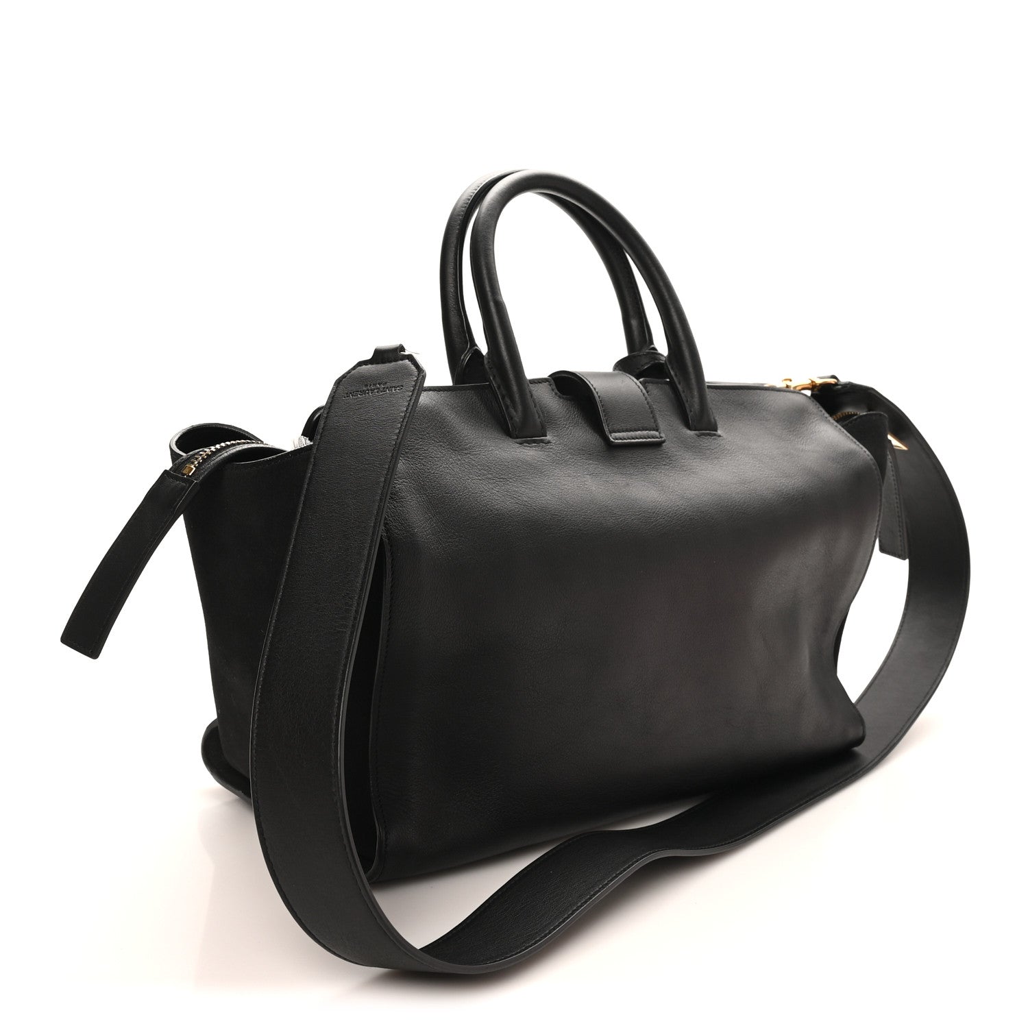 Saint Laurent Calfskin Suede Small Monogram Downtown Cabas Black 2 of 8