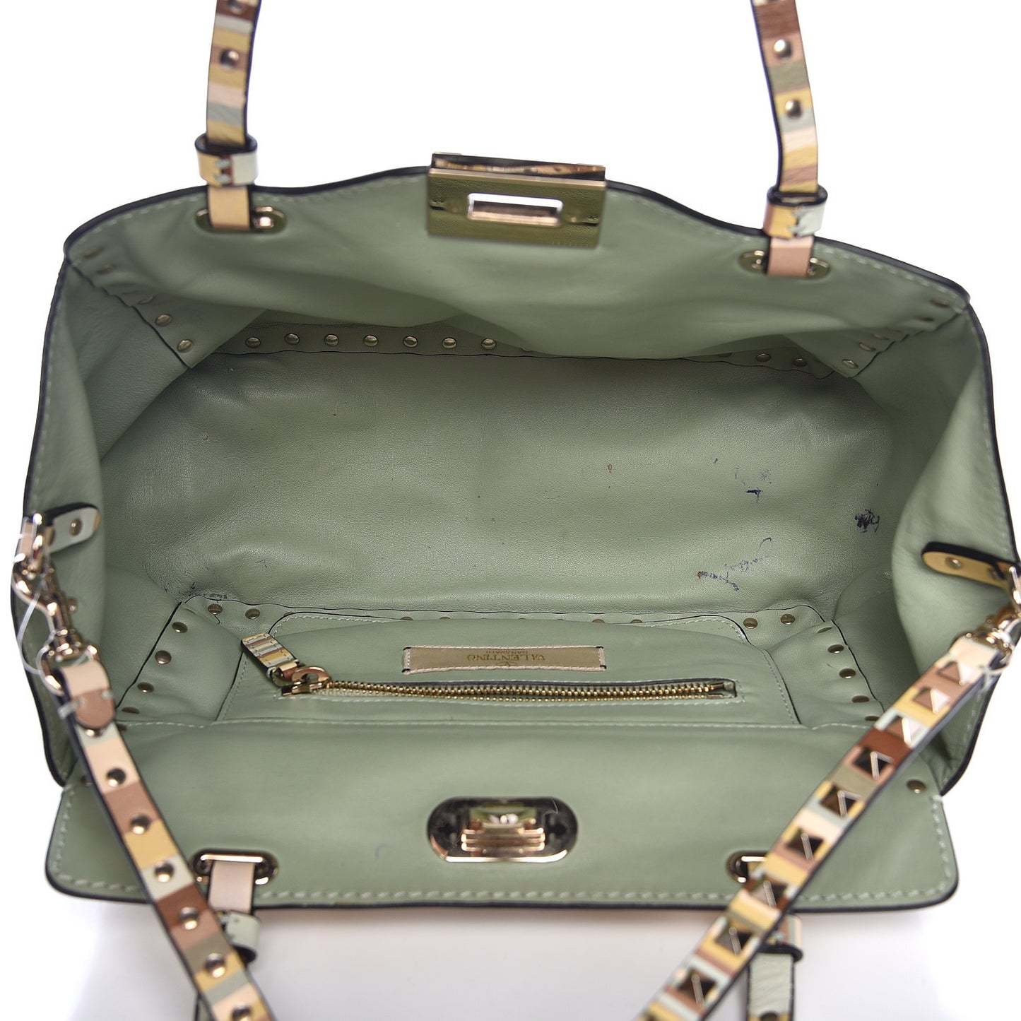 Vitello Native Couture 1975 Small Rockstud Tote Multicolor