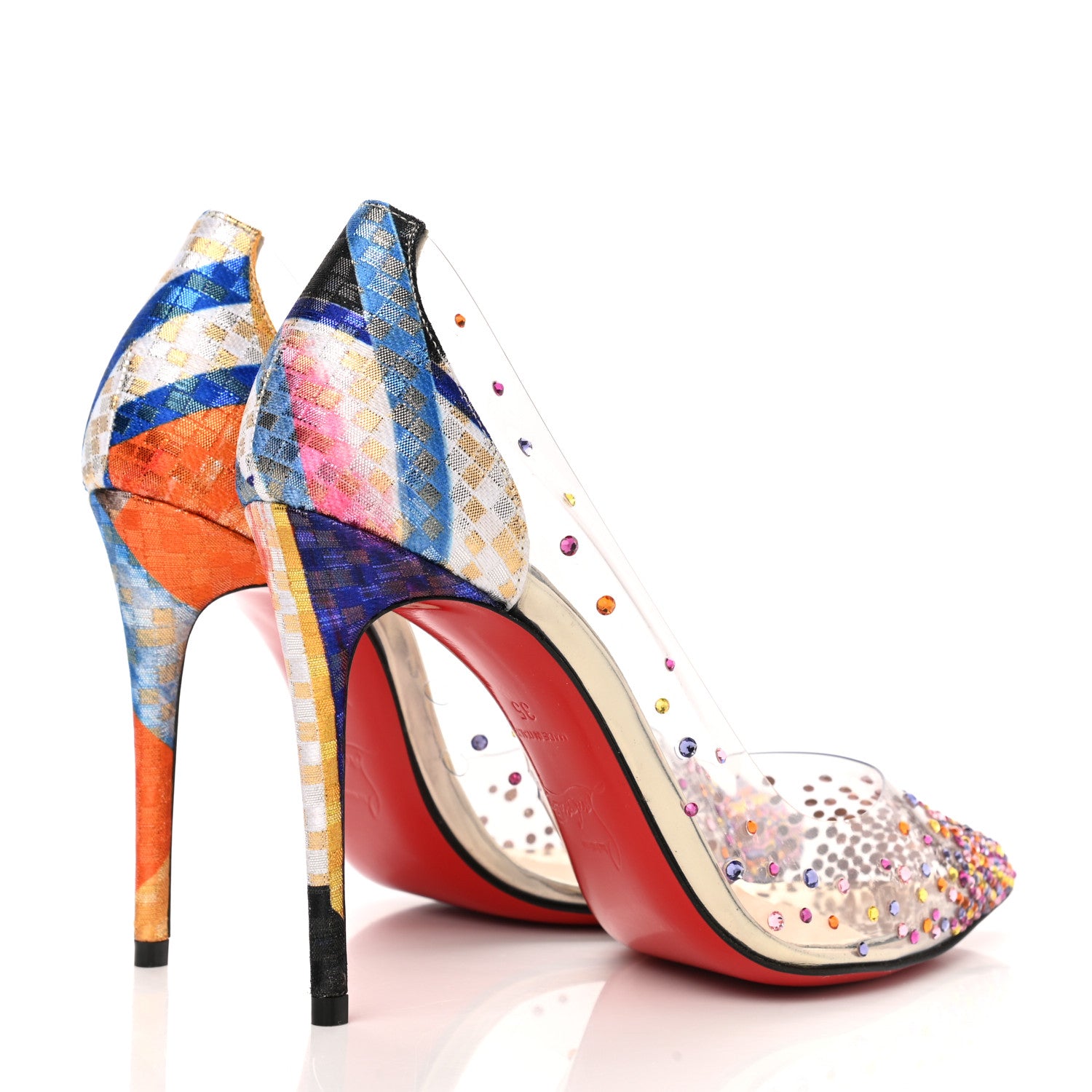 Christian Louboutin PVC Specchio Degrastrass 100 Pumps 35 Metallic Multicolor 4 of 8