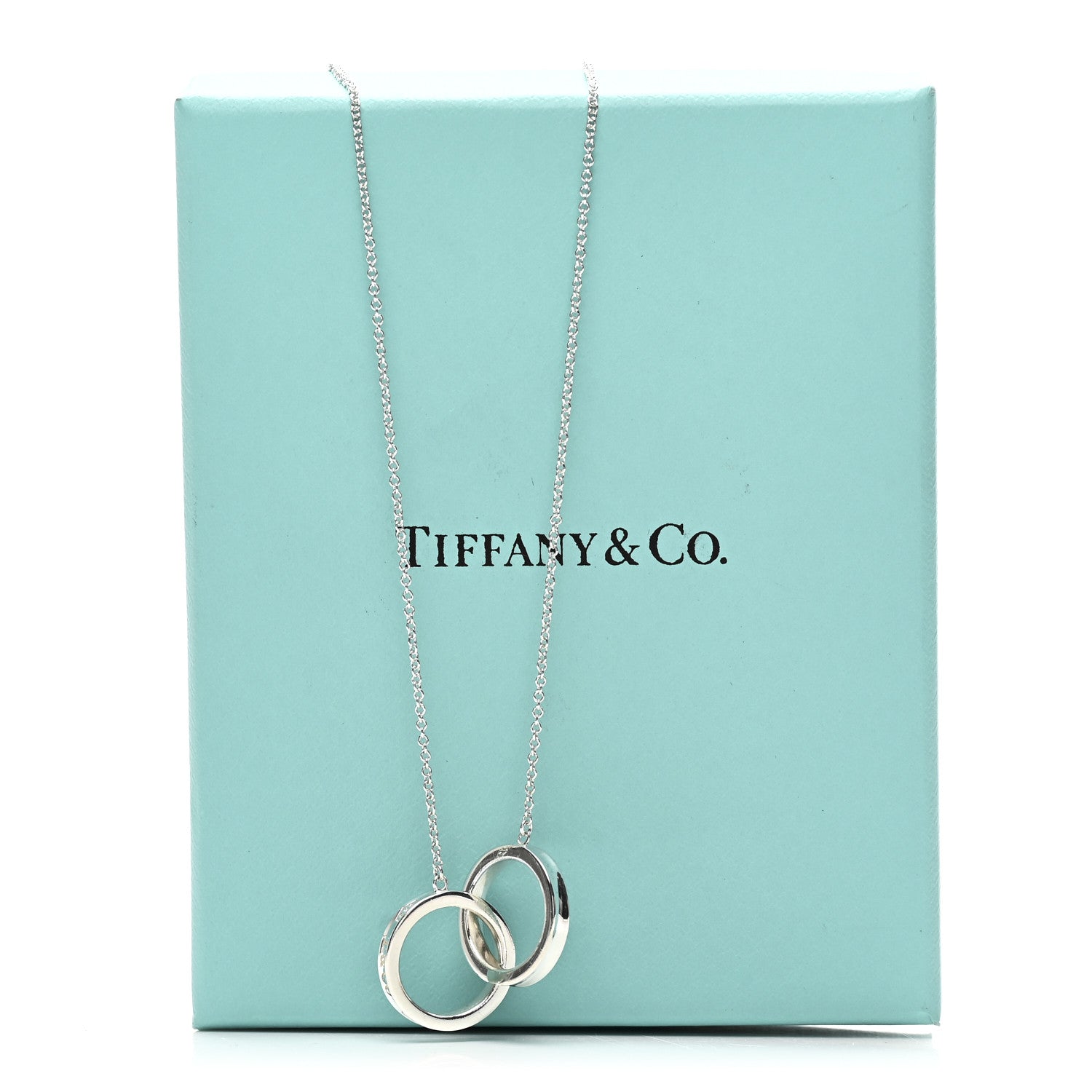 Tiffany Sterling Silver 1837 Interlocking Circles Pendant Necklace 5 of 5