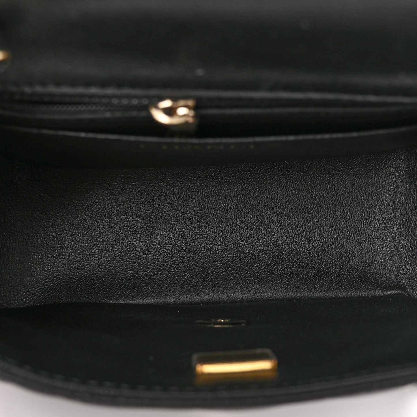 Lambskin Quilted Mini Square Flap Black