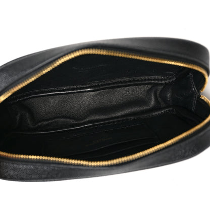 Saint Laurent Grain De Poudre Matelasse Monogram Mini Lou Camera Bag Black 5 of 9