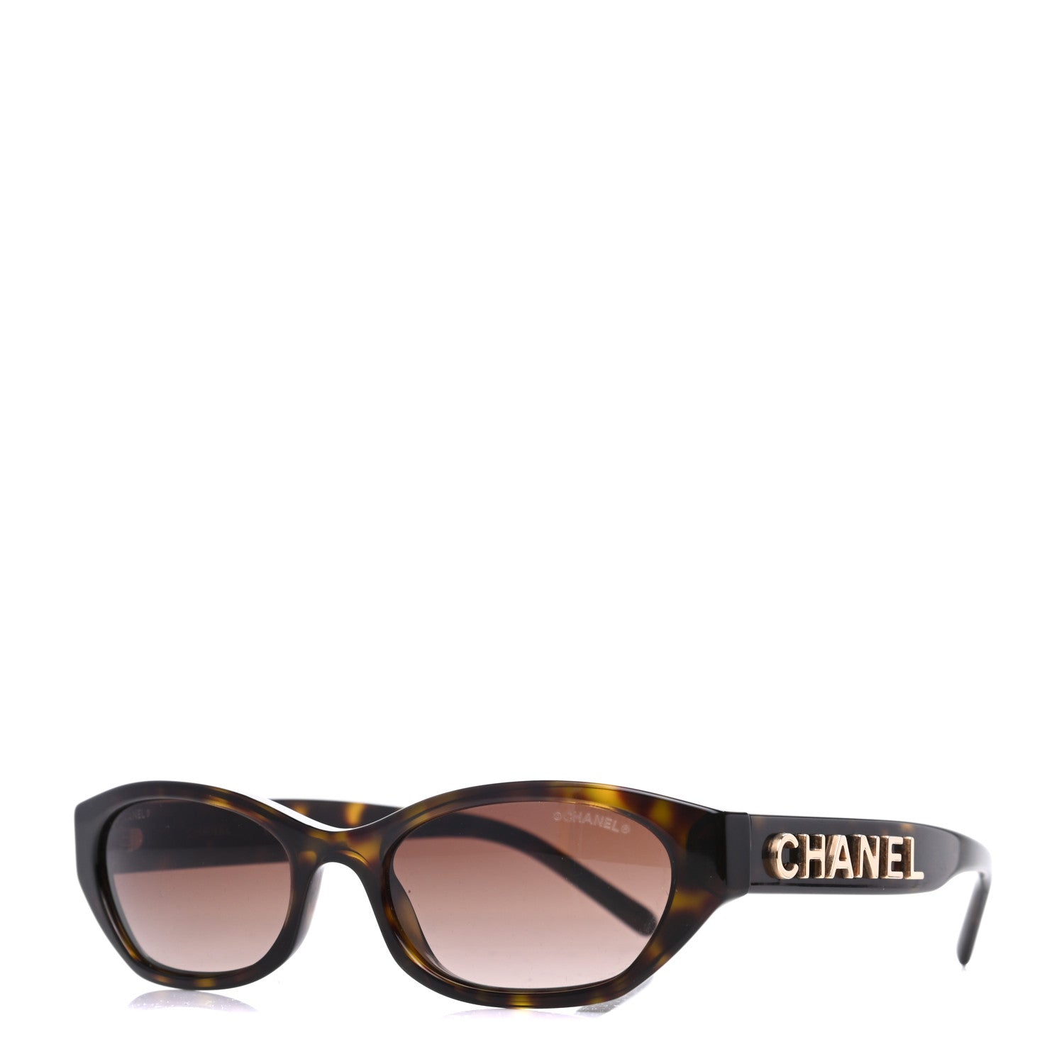 Chanel Rectangle Sunglasses 71280 Dark Tortoise Brown 1 of 8