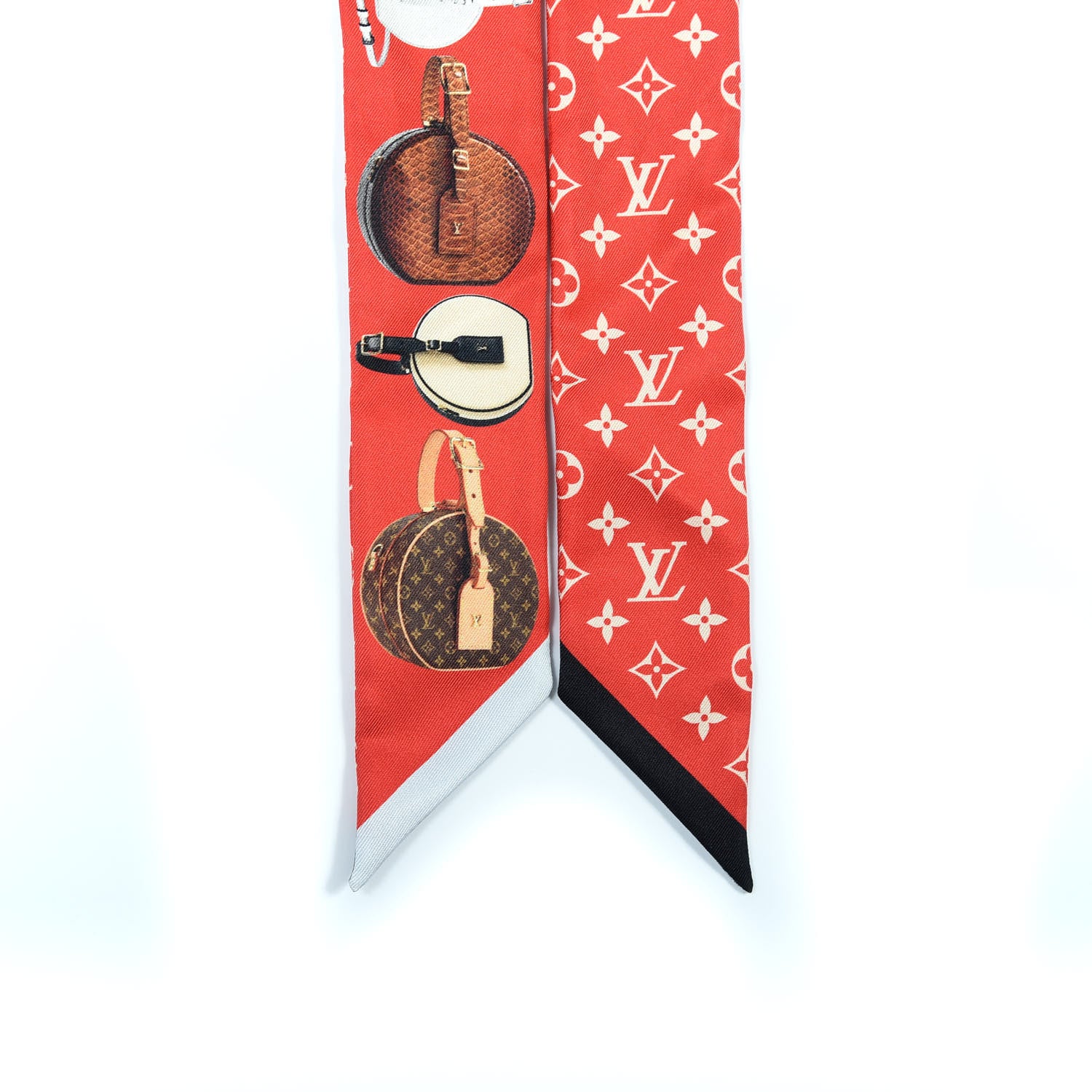 Louis Vuitton Silk Monogram Tribute To Chapeau BB Bandeau Red 3 of 3