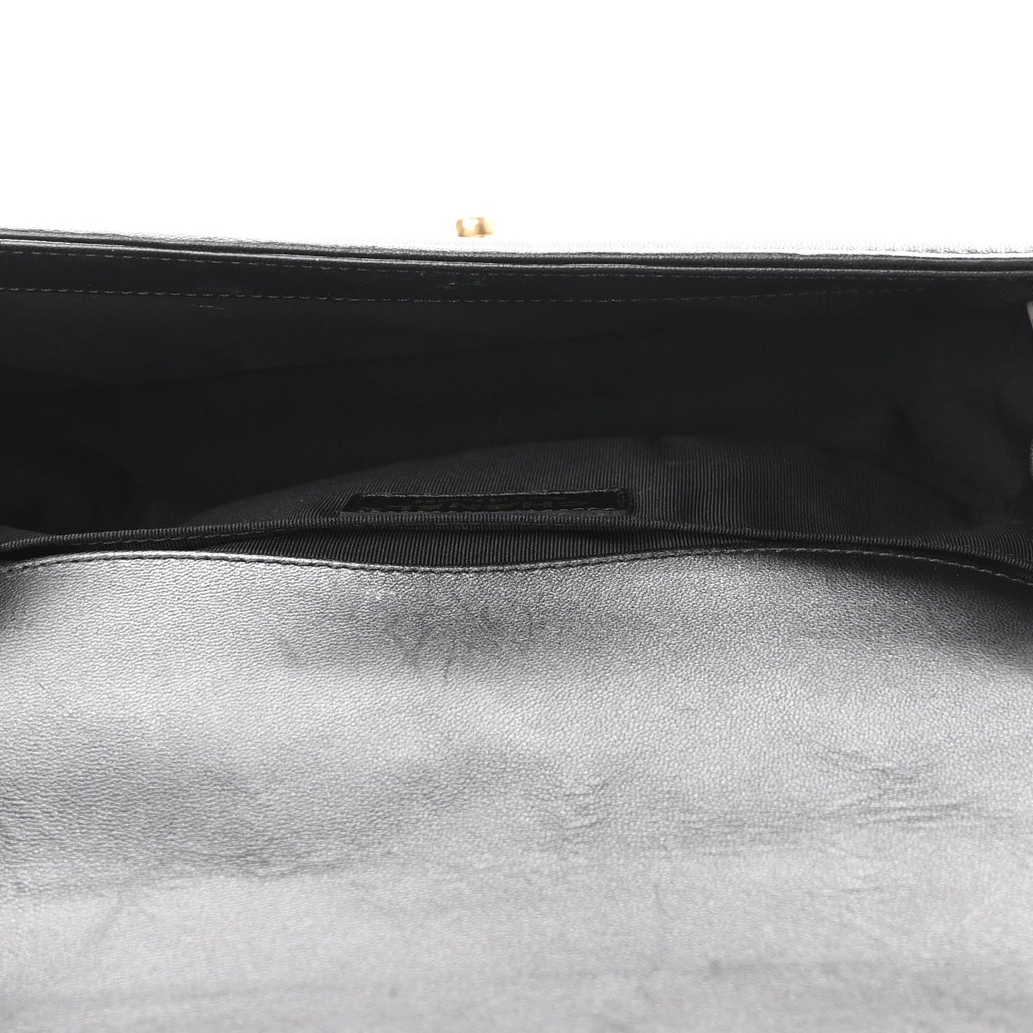Lambskin Quilted Medium Boy Flap Black