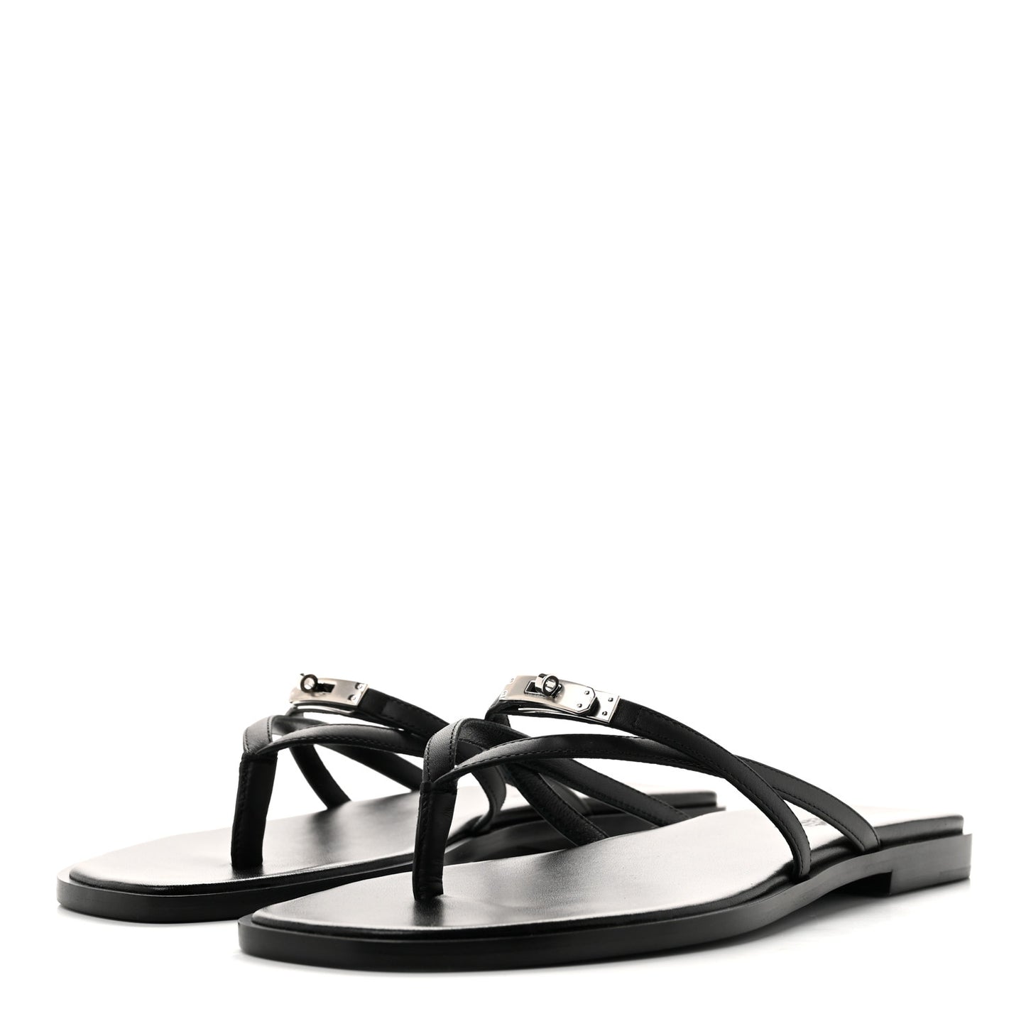 Calfskin Miss Sandals 38 Black