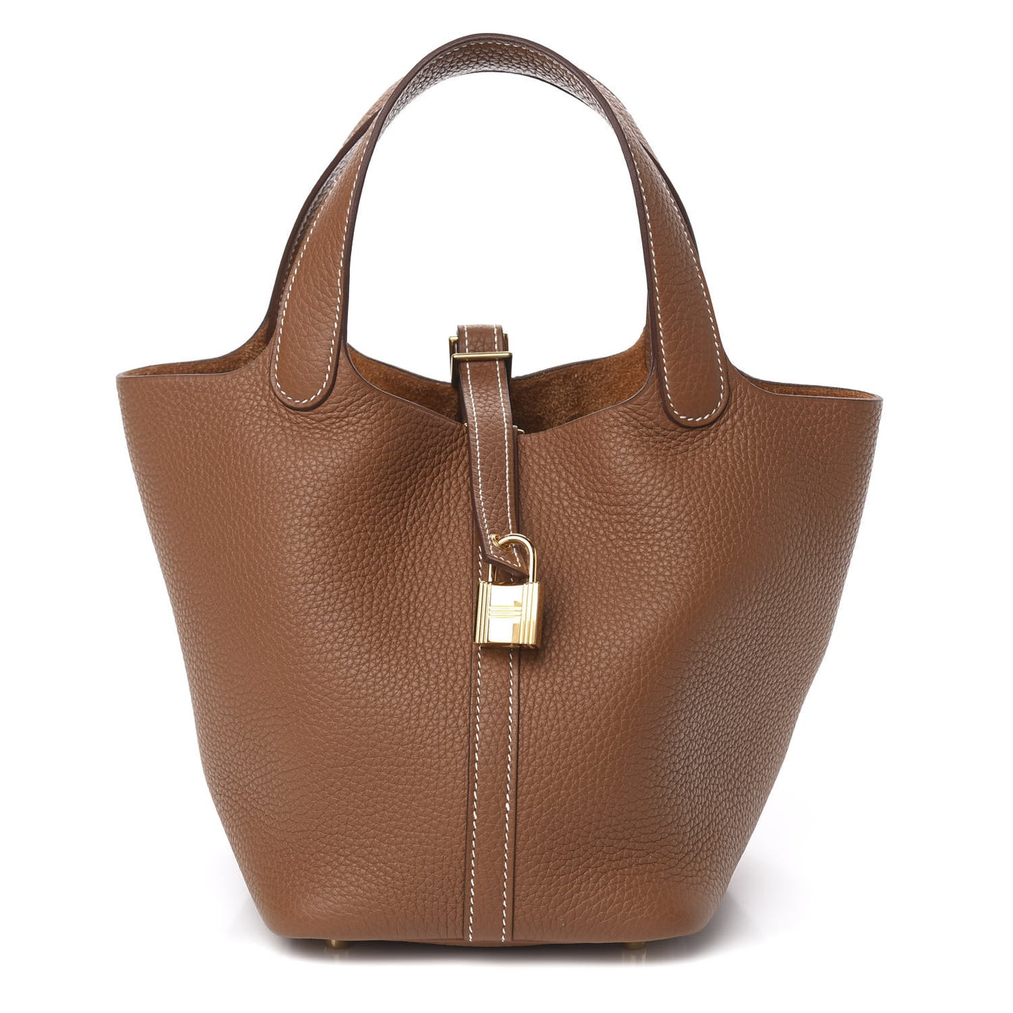 Taurillon Clemence Picotin Lock 18 PM Gold