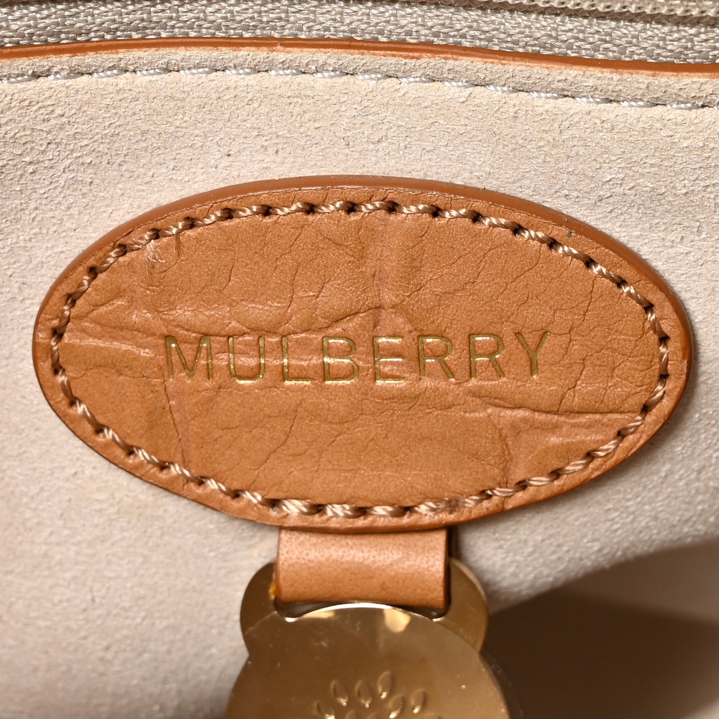 Nappa Crocodile Embossed Small Lily Flap Camel