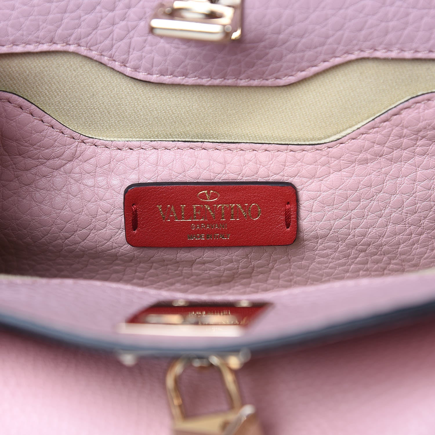 Valentino Garavani Pebbled Calfskin Small Joylock Satchel Loto 8 of 11