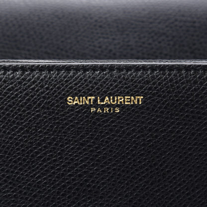 Saint Laurent Textured Calfskin Medium Classic Monogram Universite Bag Black 6 of 12