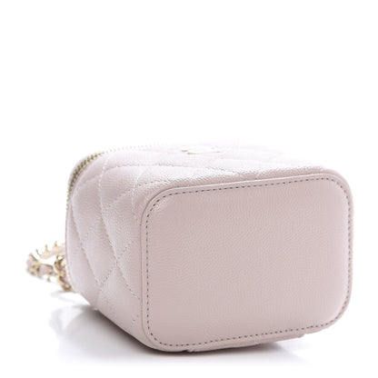 Chanel Caviar Quilted Mini Vanity Case With Chain Light Pink 4 of 11