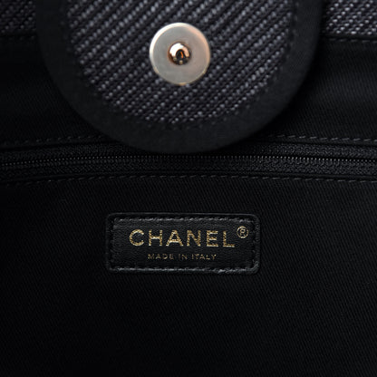 Chanel Mixed Fibers Calfskin Medium Deauville Tote Black 8 of 11