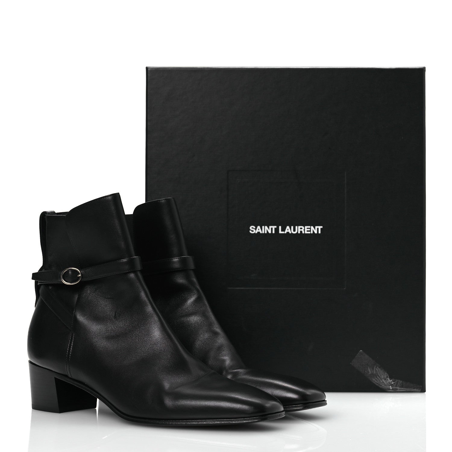 Saint Laurent Calfskin Mens Terry 45 Jodhpur Boots 41 Black 15 of 15