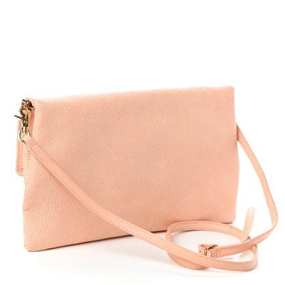 Balenciaga Chevre Gold Metallic Edge Hardware Envelope Clutch Rose Corail 3 of 9