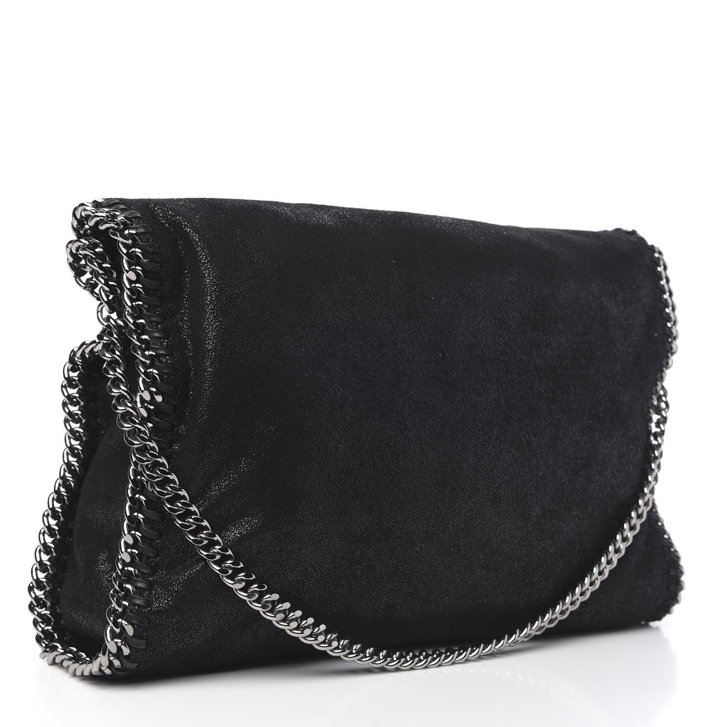 Stella McCartney Shaggy Deer Falabella Fold Over Tote Black 3 of 9