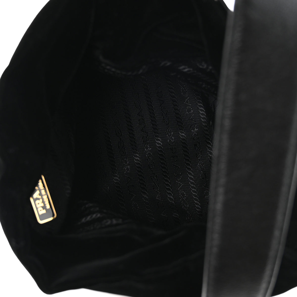 Prada Velvet Petit Sac Mini Bucket Bag Black 5 of 10