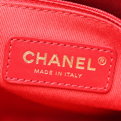 Chanel Mixed Fibers Striped Small Deauville Tote Red 6 of 10