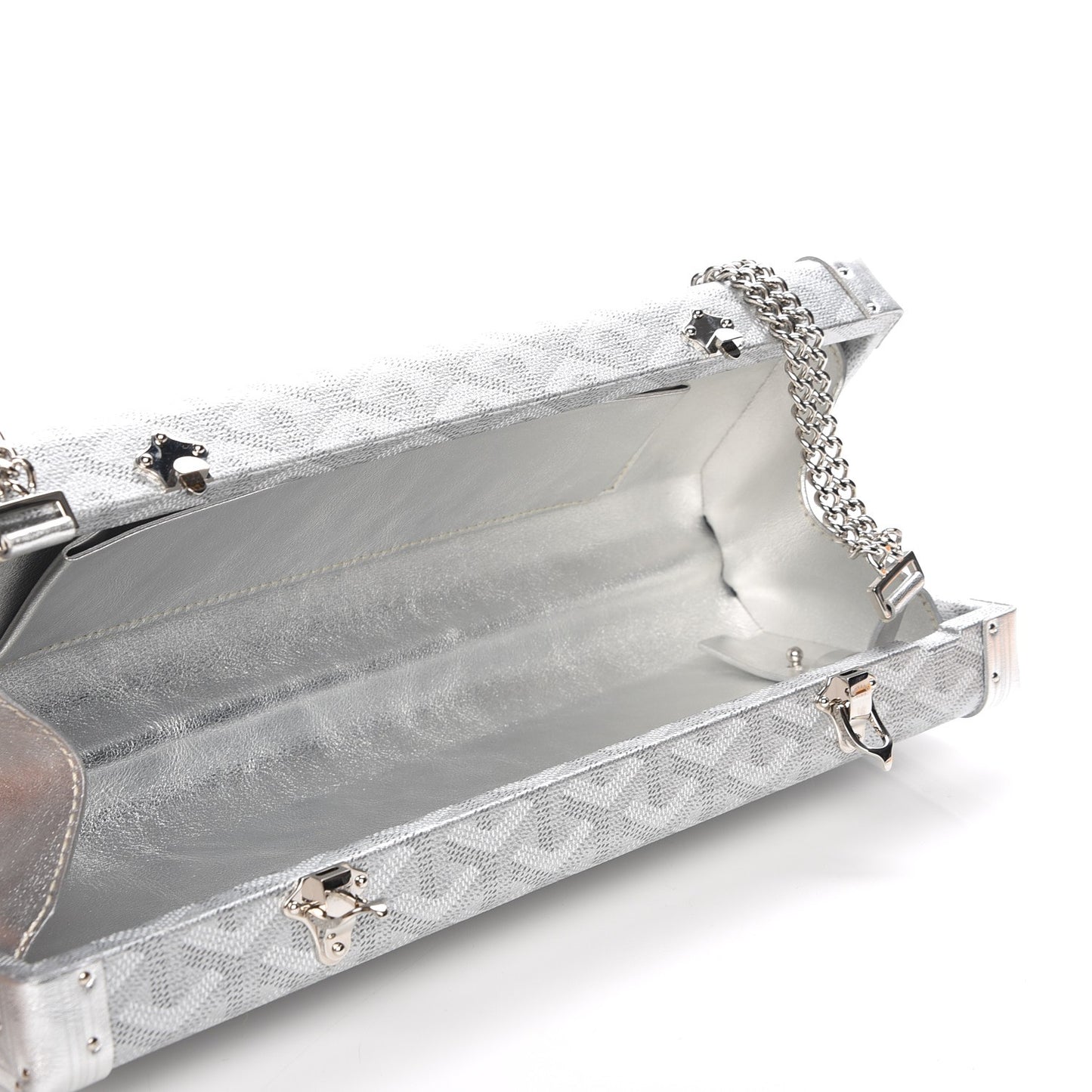 Goyardine Saint Honore Clutch Silver