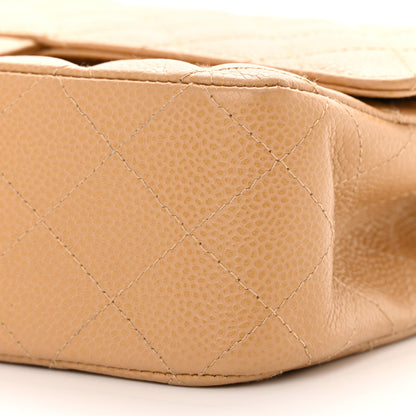 Chanel Caviar Quilted Medium Double Flap Beige 10 of 14