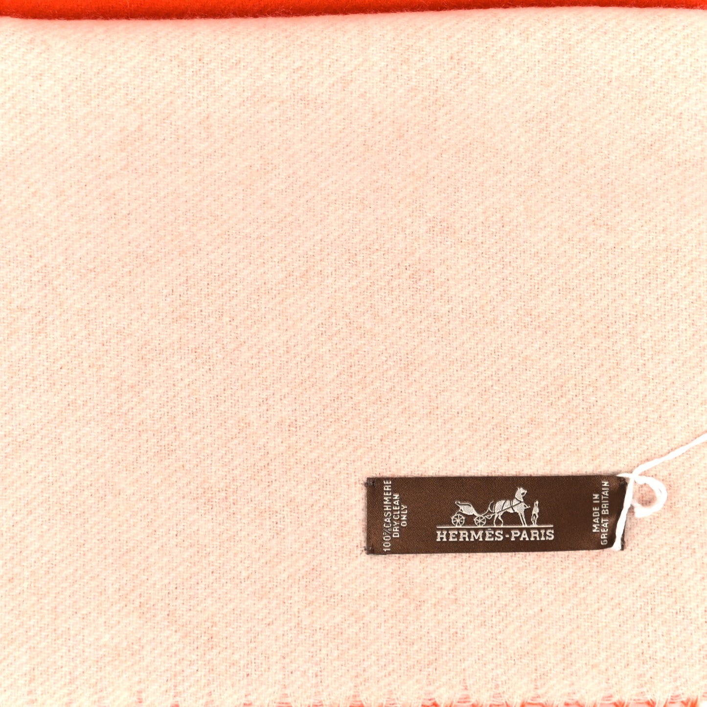 Cashmere Casaque III Stole White Orange