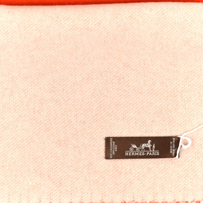 Hermes Cashmere Casaque III Stole White Orange 3 of 3