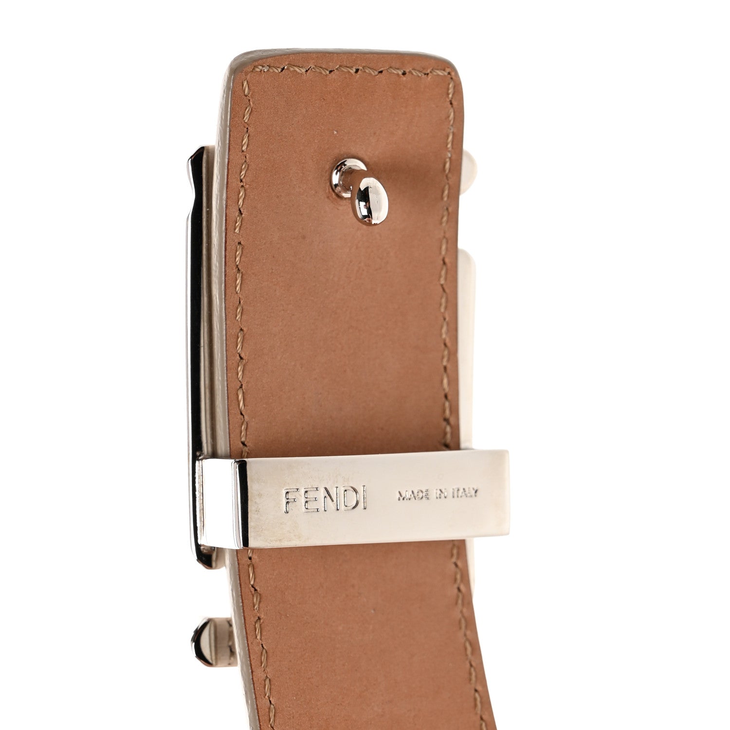 Fendi Vitello Dolce Belt 80 32 Tortora 5 of 7