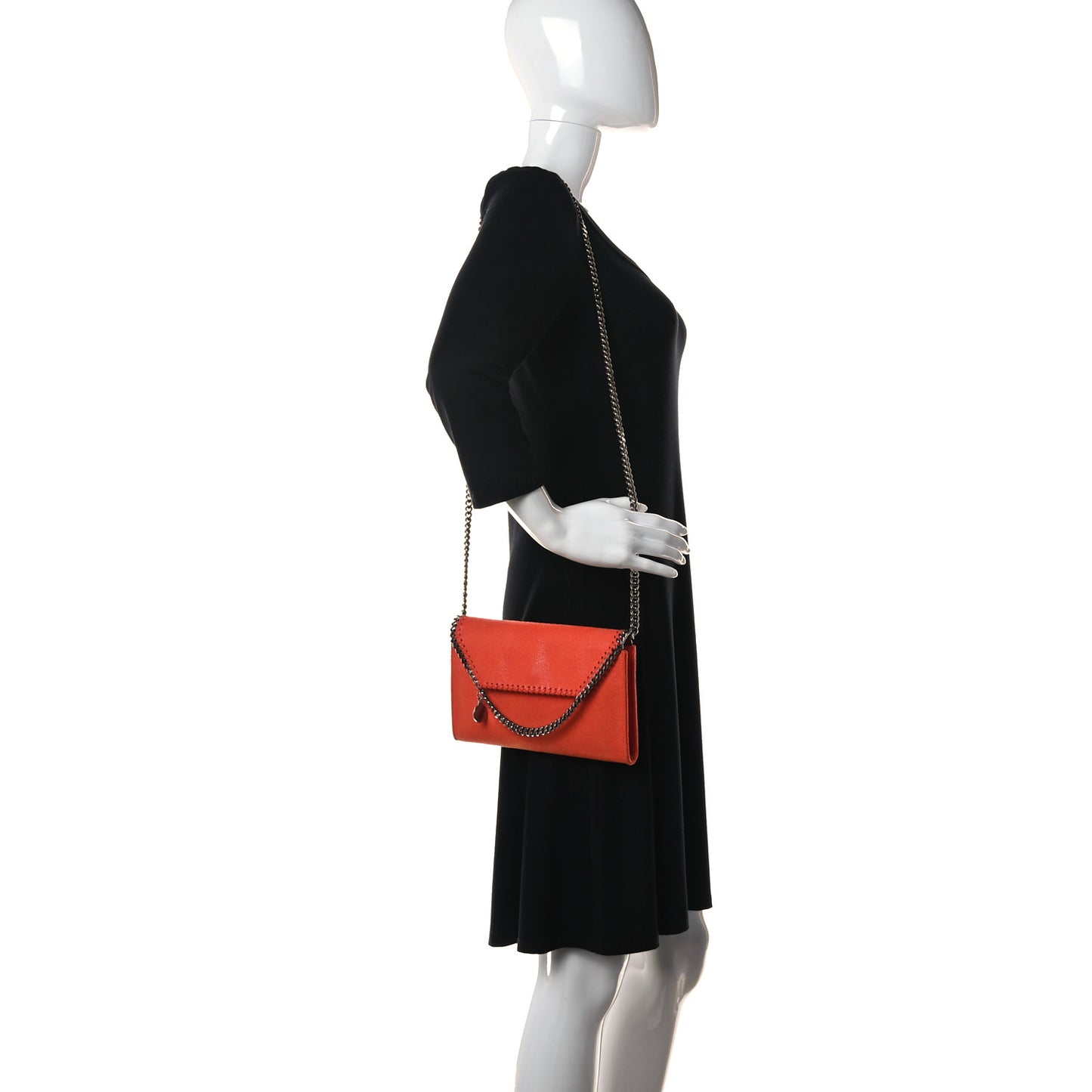 Shaggy Deer Mini Falabella Crossbody Bag Flame
