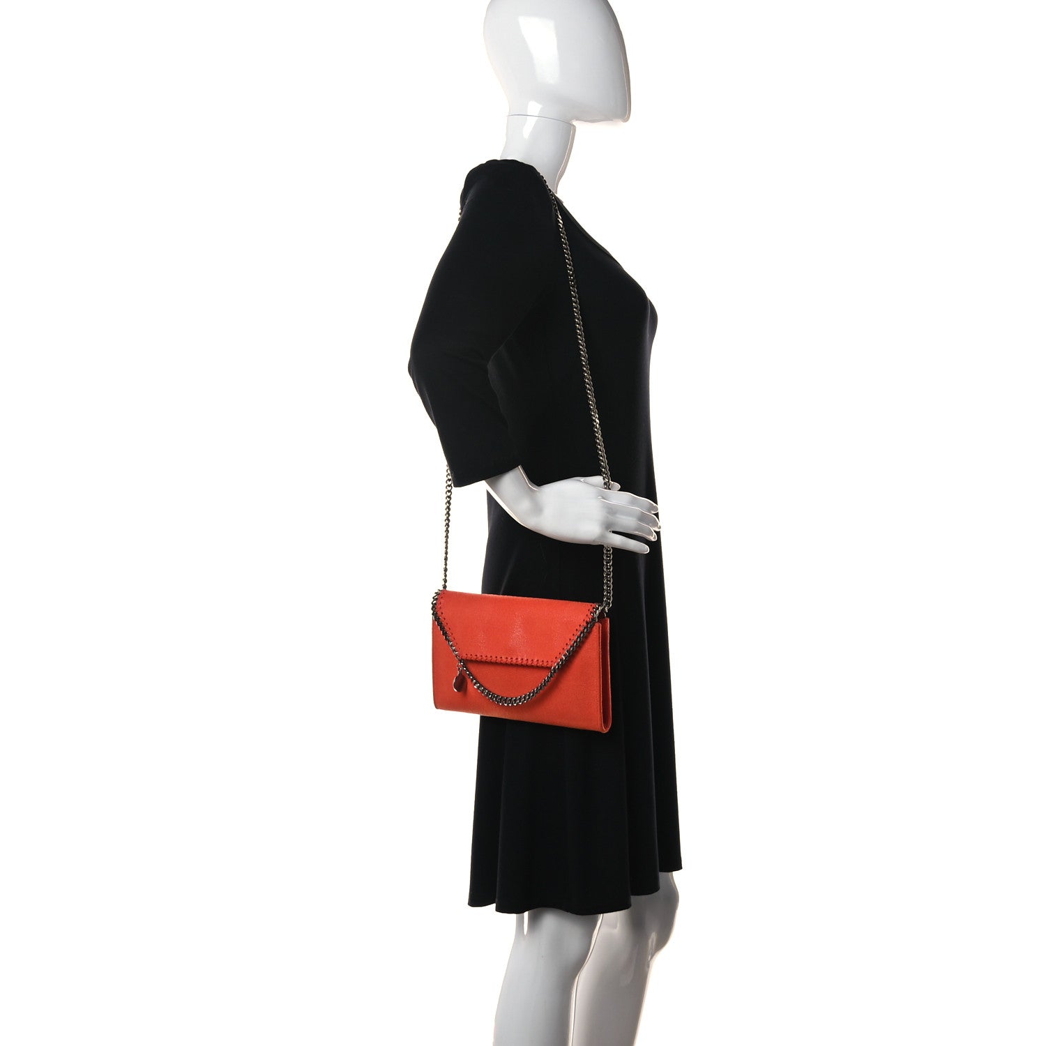 Stella McCartney Shaggy Deer Mini Falabella Crossbody Bag Flame 2 of 10
