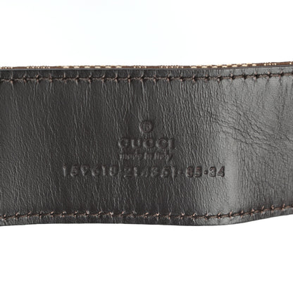 Gucci Monogram Horsebit Buckle Belt 85 34 Dark Brown 5 of 5