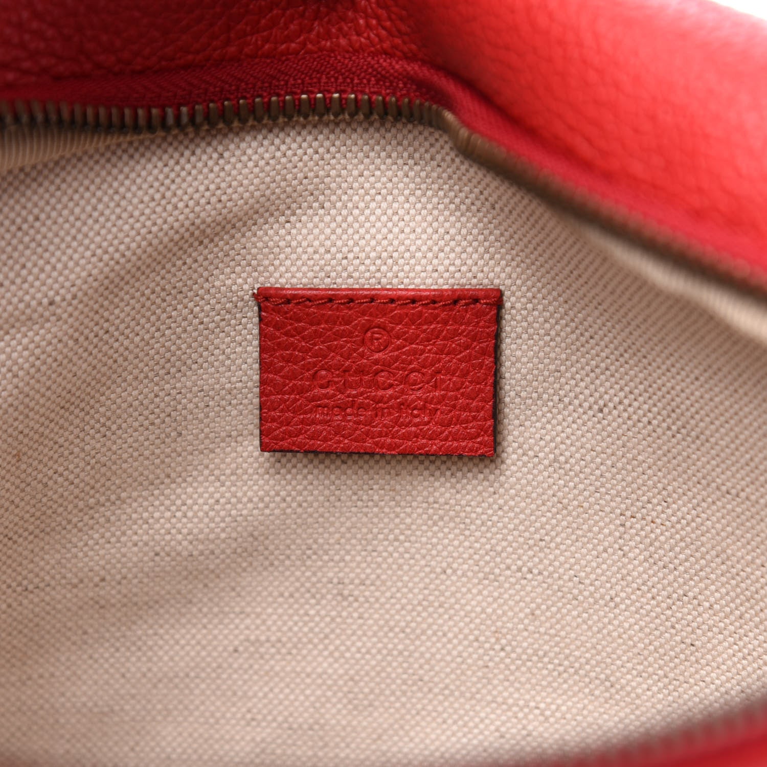 Gucci Grained Calfskin Logo Belt Bag Hibiscus Red 6 of 11