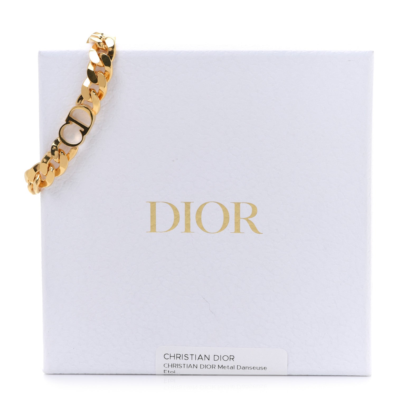 Christian Dior Metal Danseuse Etoile Chain Bracelet Gold 6 of 6