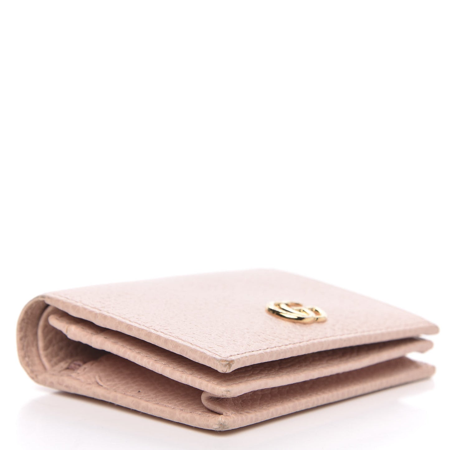 Dollar Calfskin GG Marmont Card Case Perfect Pink