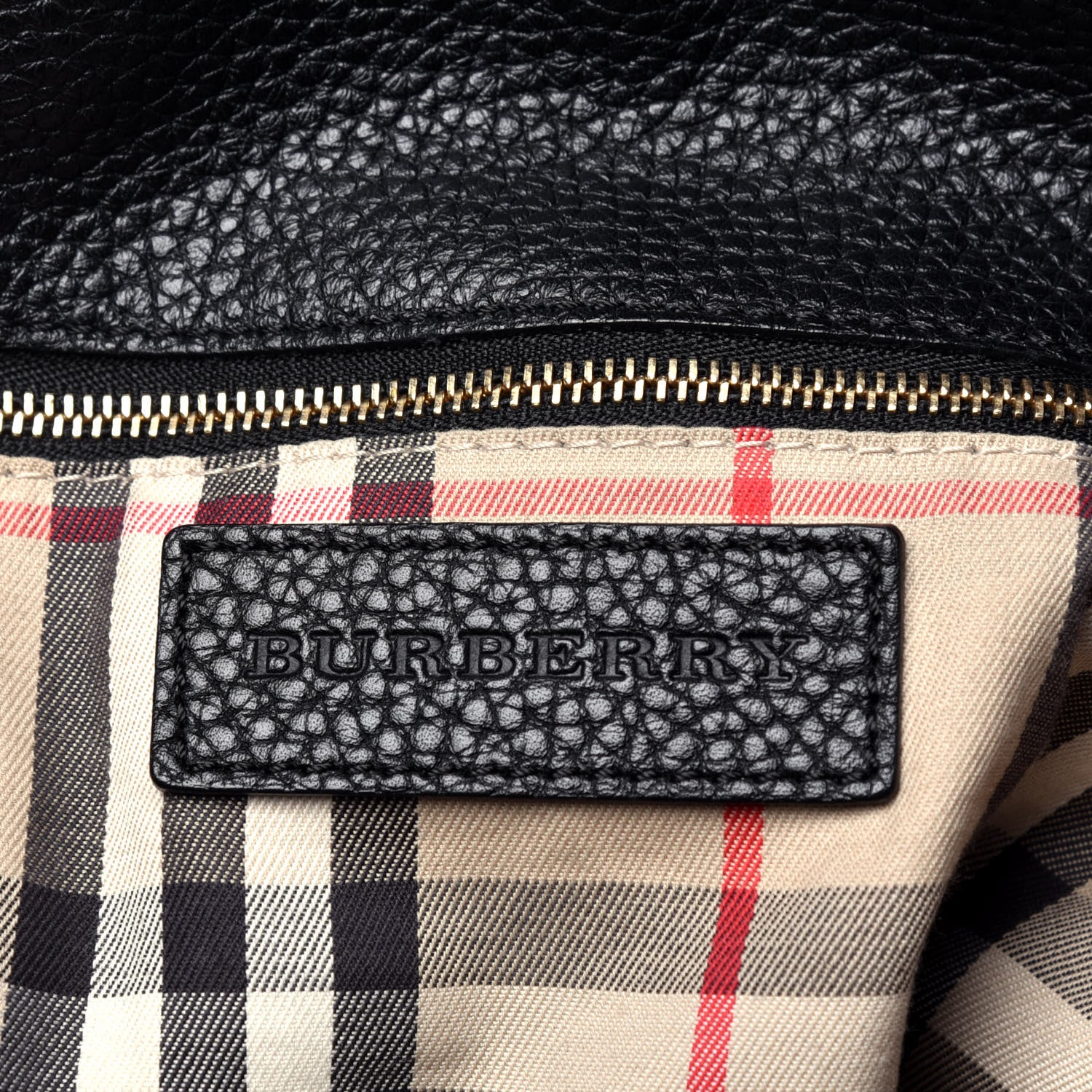 Burberry London Grainy Calfskin Medium Cale Hobo Black 6 of 11