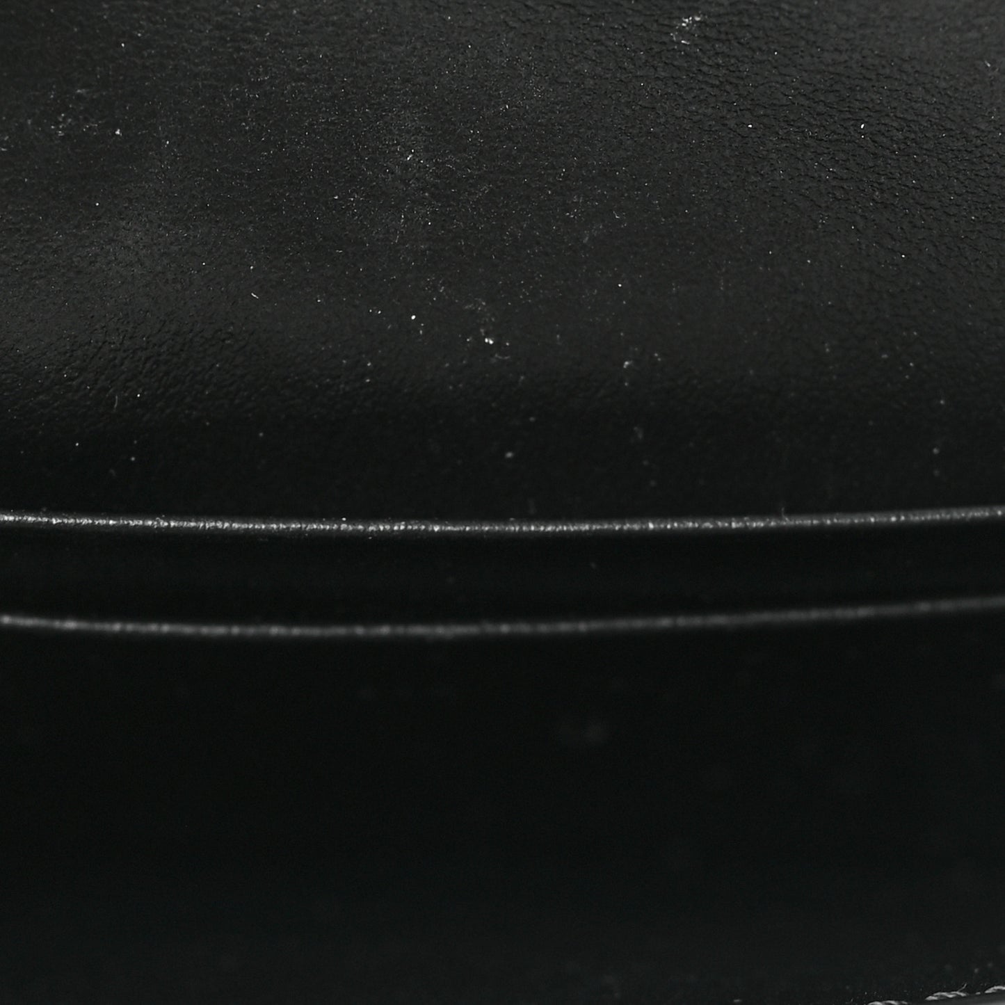 Shiny Calfskin Triomphe Flap Card Holder Black