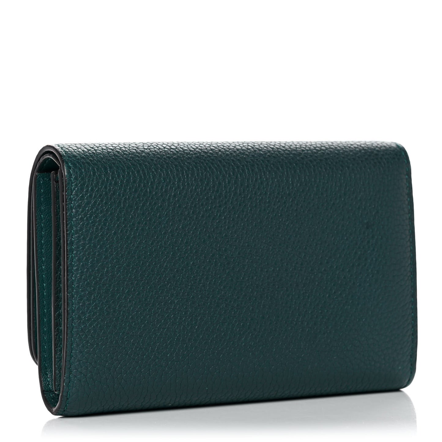 Small Classic Grain Medium Continental French Wallet Ocean Green