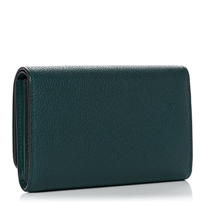 Mulberry Small Classic Grain Medium Continental French Wallet Ocean Green 3 of 13