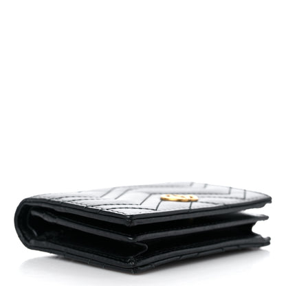 Gucci Calfskin Matelasse GG Marmont Card Case Wallet Black 4 of 11