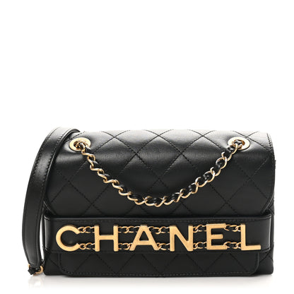 Chanel Calfskin Quilted Small Enchained Flap Black 1 of 11