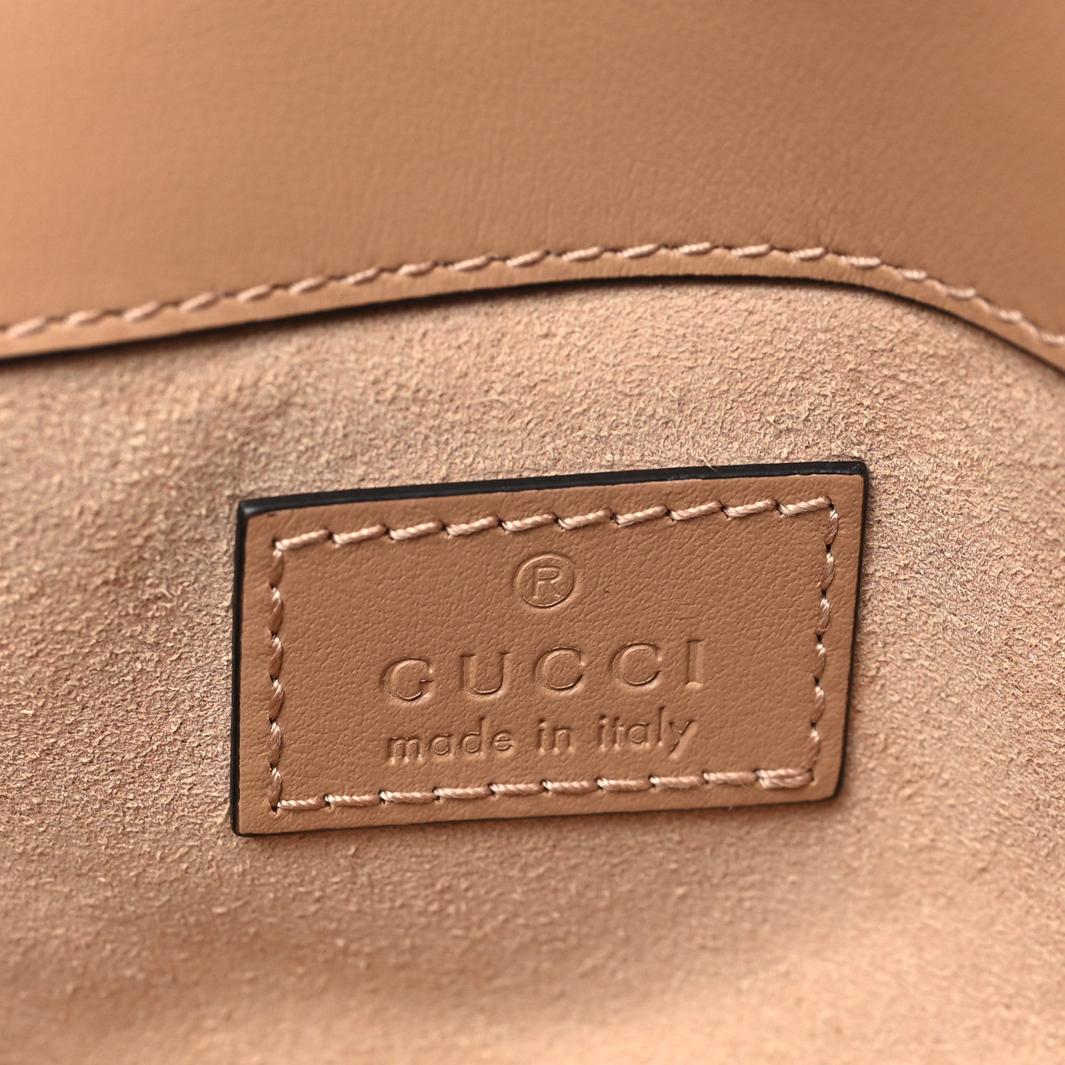 Gucci Calfskin Matelasse Monochrome Super Mini GG Marmont Shoulder Bag Camelia 6 of 10