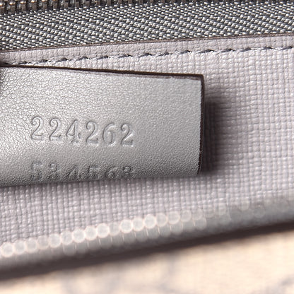 Gucci GG Supreme Monogram GG Pierce Chain Clutch Wallet Ecru Grigio 9 of 10