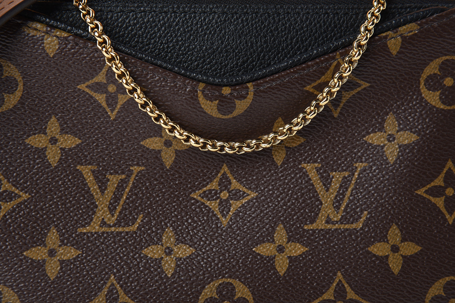 Louis Vuitton Monogram Pallas Clutch Black 8 of 11