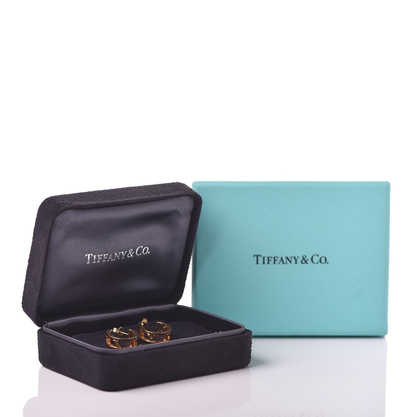 18K Yellow Gold Mini Atlas Hoop Earrings