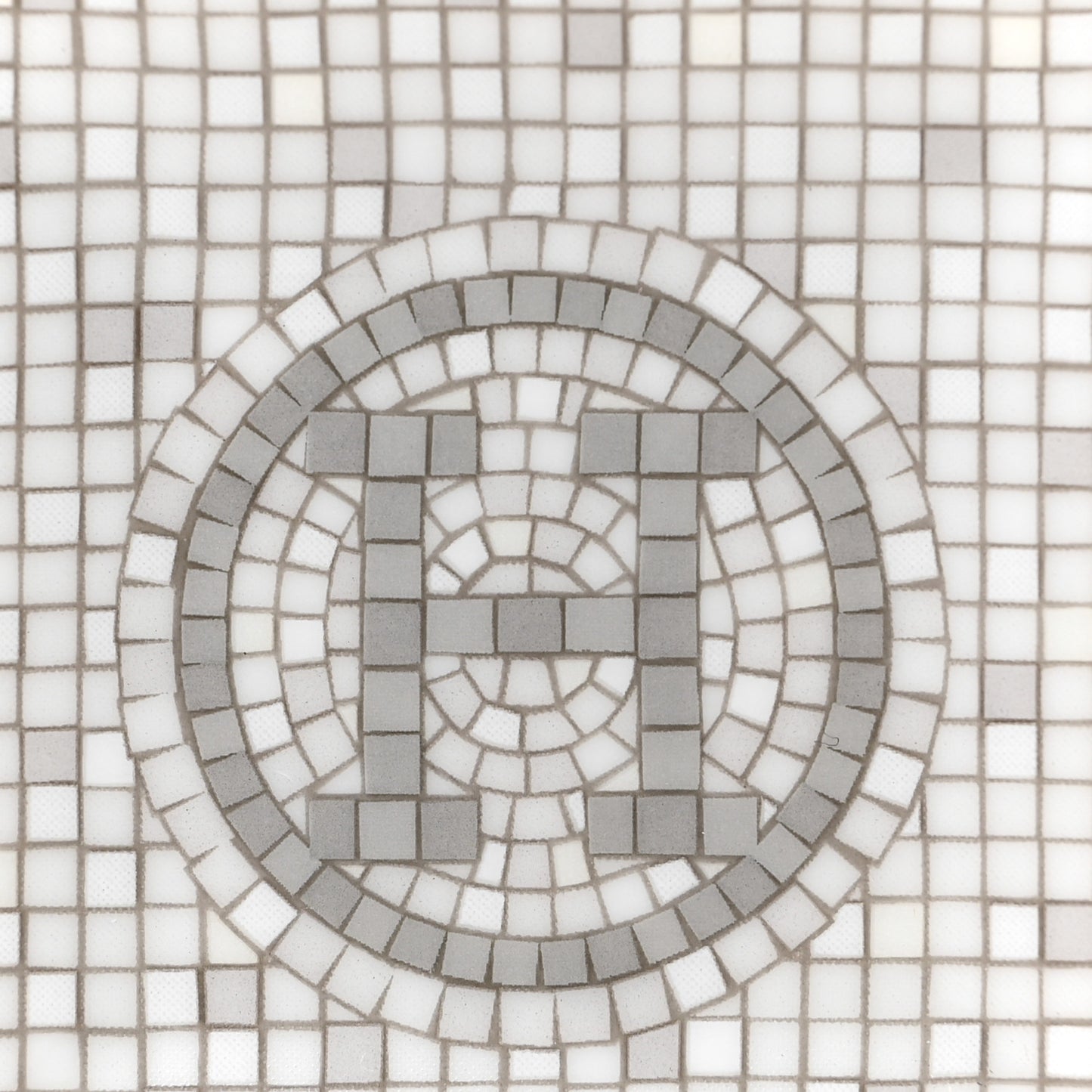 Porcelain Mosaique Au 24 Platinum Square Plate N°1