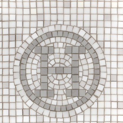 Hermes Porcelain Mosaique Au 24 Platinum Square Plate N°1 2 of 4