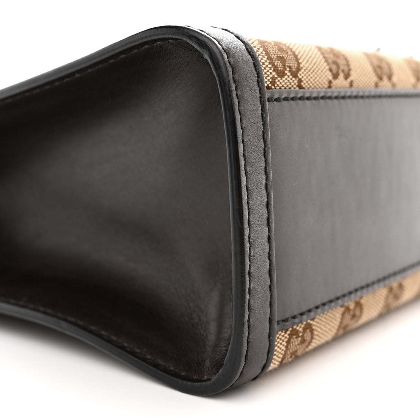 Monogram Margaux Calfskin Medium Emily Chain Shoulder Bag Beige Ebony Cocoa